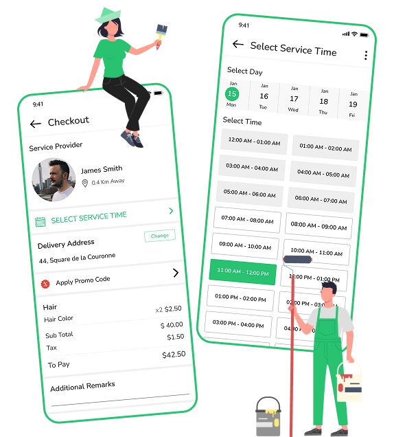 Customer app features