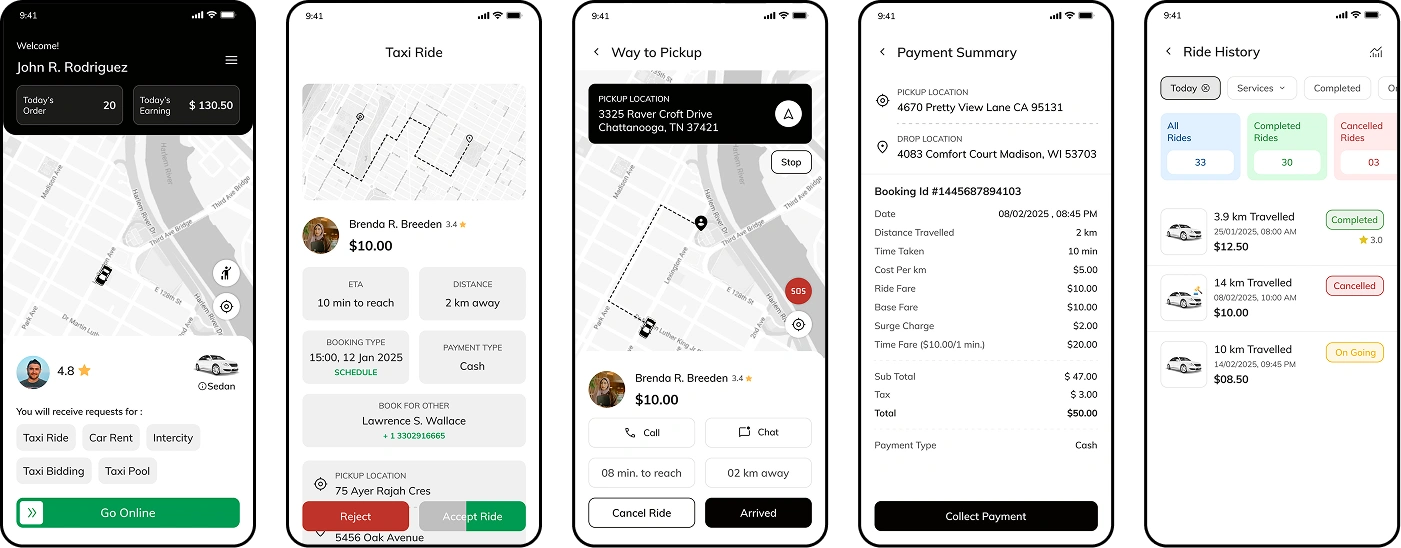 Driver App Preview
